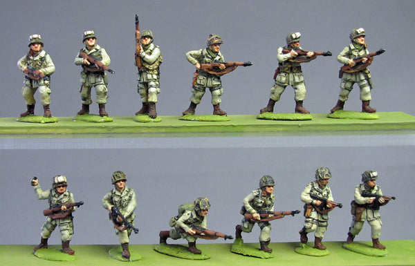 (AB-INA30)  NEW U.S. Paratroopers  advancing, IN STOCK