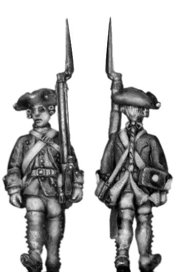 (100AOR100) 1756-63 Saxon Musketeer, march attack