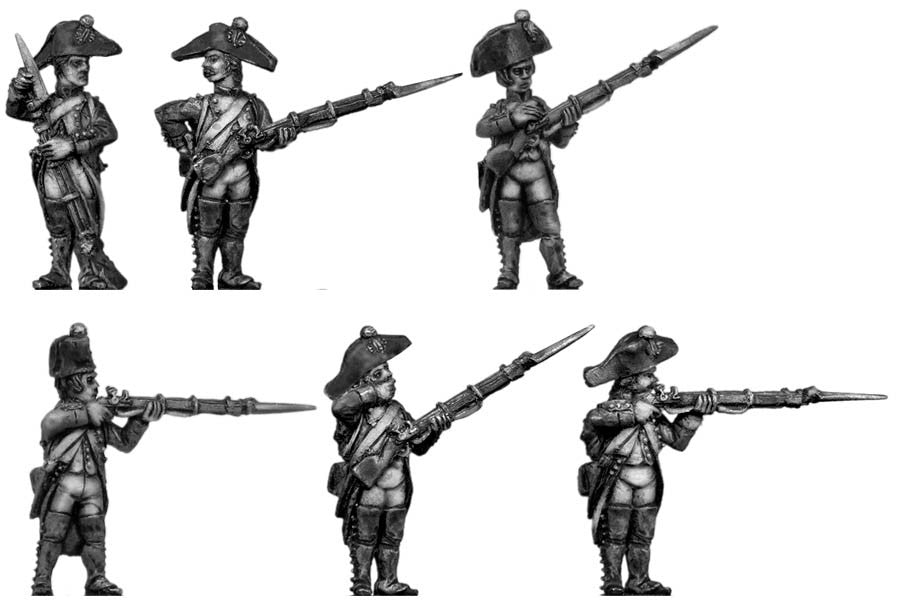 (100WFR006) Fusilier, bicorne, regulation uniform, firing line