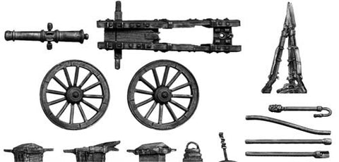 (100WFR101) French 8-pdr. gun, with equipment