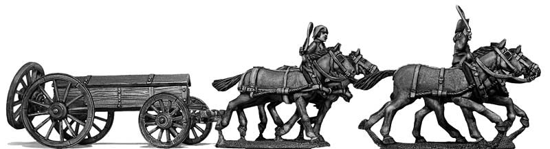 (100WFR127) Four horse caisson, cantering, two civilian drivers