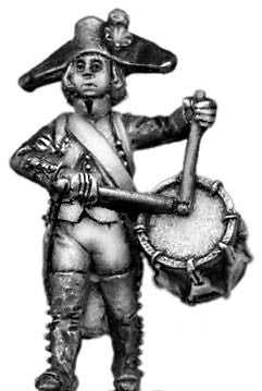 (100WFR042) Drummer, bicorne, regulation uniform, marching
