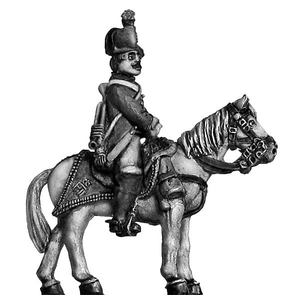 (100WFR645) Austrian Hussar trumpeter, at rest