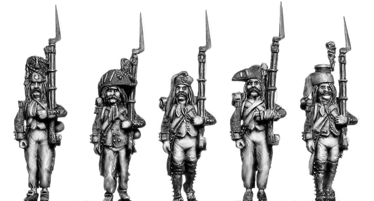 (100WFR098) French Infantry Characters Set 1 (5 figures)