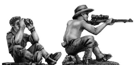 (100WWT069) Australian infantry sniper team- 2 figures