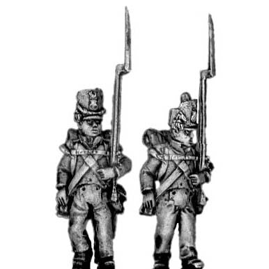 (300NBR03) Flank company | marching | shako cords | plume