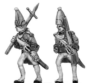 (300SYW509) Grenadier officer in mitre, musket & bayonet