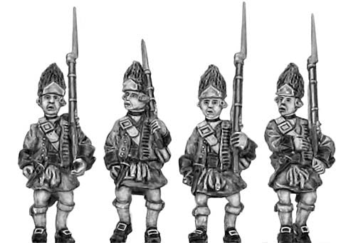 (300SYW526) Highland Grenadier, bearskin, marching (sword basket hilt)