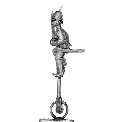 (PAXR02) Officer on unicycle in pith helmet