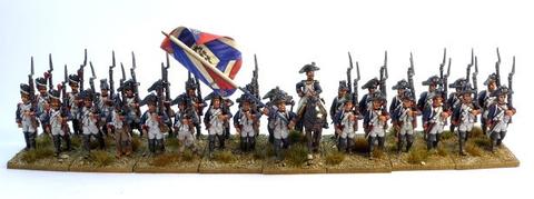 (100WFR001k) Fr. Bicorne Infantry Set March Attack (Campaign Uniforms)