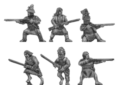 (100TLI03) NEW Tlingit with muskets, included in TLIs01 Warband, (Coming soon)
