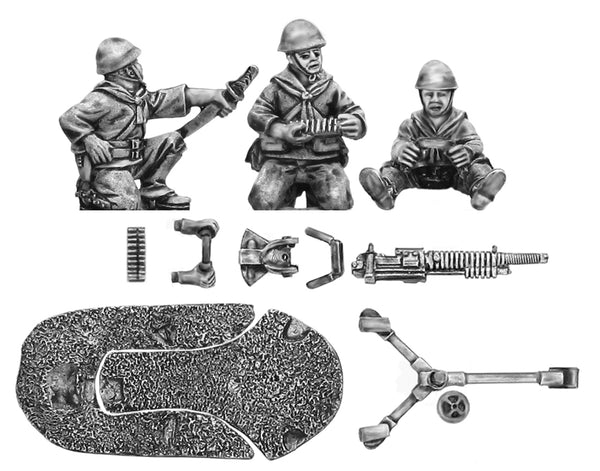 (100WWT119) NEW Japanese Naval Landing Infantry HMG & 3 crew
