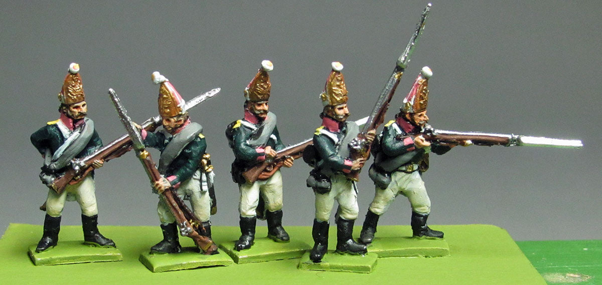 (AB-ER13b) NEW 1805 Russian Grenadiers in mitre, firing & loading