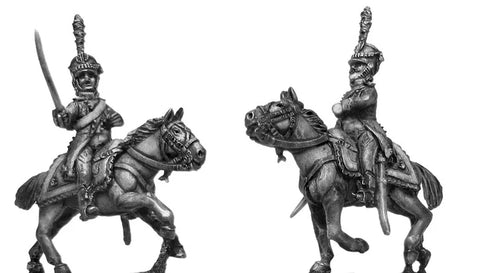 (100FCH01) 1806 French Chasseurs, charging with command