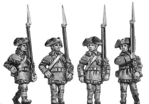 (300AWI007) NEW US Continental Infantry in hunting shirts, marching