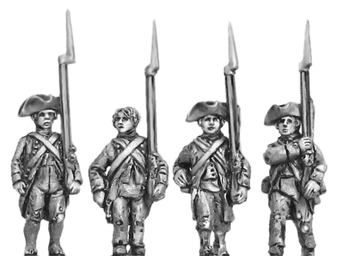 (300AWI012) NEW US Contiental Infantry  in campaign dress, marching