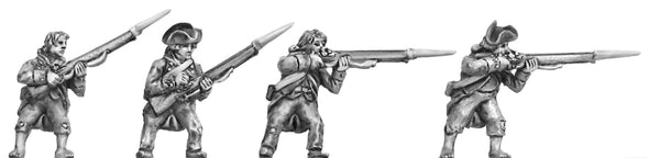 (300AWI013) NEW US Continental Infantry in campaign dress, firing & loading