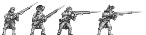 (300AWI013) NEW US Continental Infantry in campaign dress, firing & loading