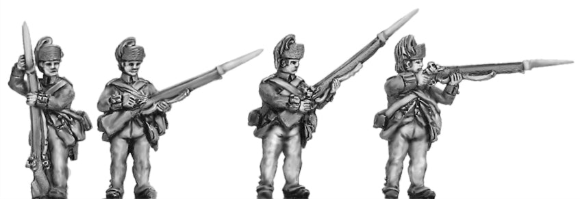 (300AWI115) NEW British Infantry Saratoga Cap, firing/loading (Coming soon)