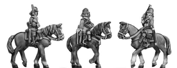 (300ECW032) NEW Harquebusier in helmet w/pistol at rest