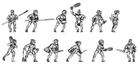(300HAW01) Hawaiian Warriors with assorted weapons
