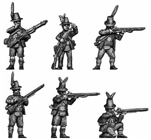 (100WFR701b) Tyrolean firearm tall hat