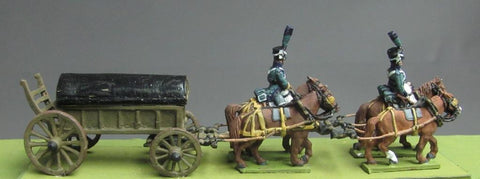 (AB-F63) NEW French Four horse Baggage Wagon