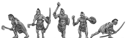 (100POW04) Powhatan warrior with tomahawk