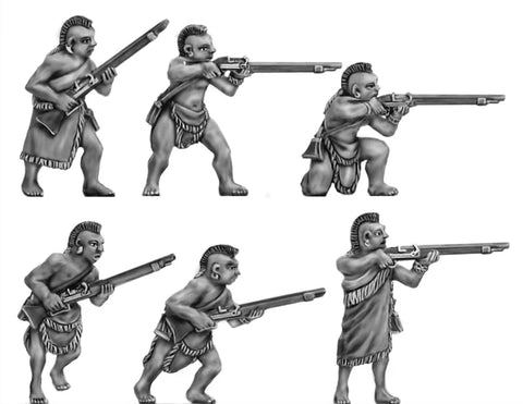 (100POW06) Powhatan warrior with musket