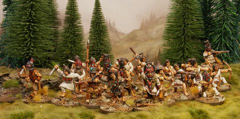 (100TLIs01) NEW Tlingit Warband, 22 figures (Coming soon)