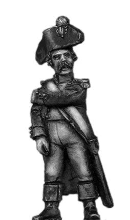 (100WFR032a) French Line Infantry casualty, bicorne grabbing wounded shoulder