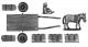 (100CIV048) Flatbed mule cart with boxes