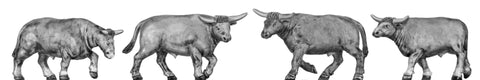 (100ANM15) Bullocks set of 4