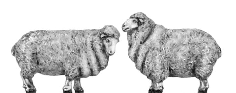 (100ANM20) Merino Sheep set of 5