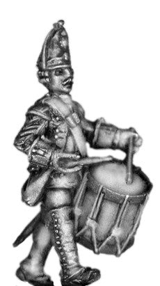 (100AOR118) 1756-63 Saxon Guard Grenadier Drummer, marching