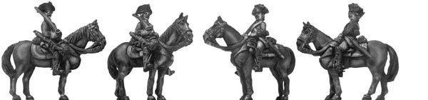 (100AOR140) 1756-63 Saxon Cuirassier trooper, at ease