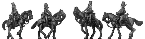 (100AOR156) 1756-63 Saxon Hussar in mirliton, walking