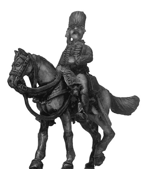 (100AOR159) 1756-63 Saxon Hussar officer,pelisse & colpack