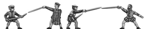 (100CIV051) NEW Italian Renaissance duelists- 4 figure set