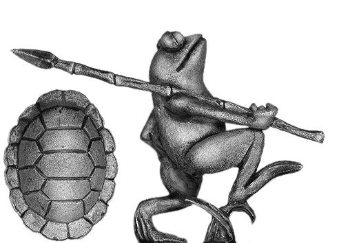 (100FRG12b) Frog, marching with spear