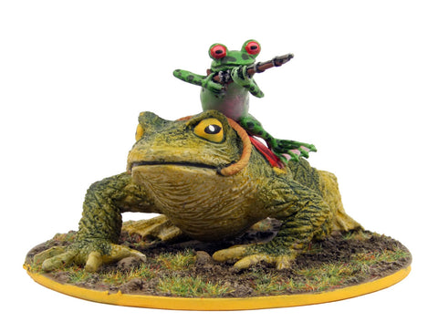 (100FRG23) Frog cavalryman on toad mount-assorted weapons