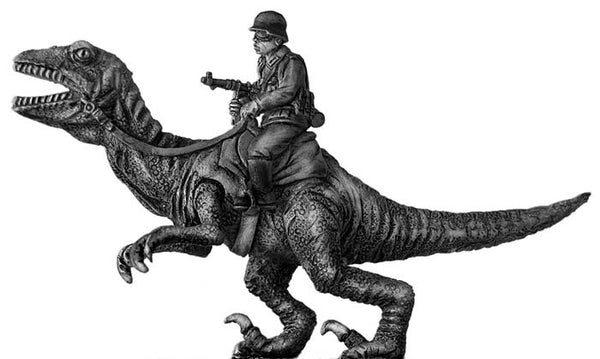 (100PLP21) German soldier, riding Dinonicus