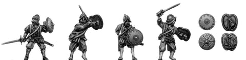 (100POR03) Sword & buckler man, armour