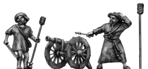 (100POR16) Artillery piece & crew-1 gun
