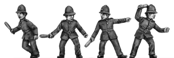(100RBM004) Victorian Mounted Police on foot- charging 4 figure set