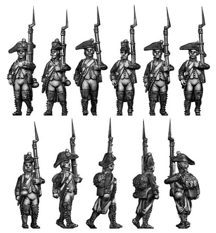 (100WFR002) Fusilier, bicorne, regulation uniform, marching