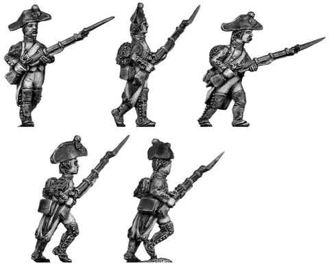 (100WFR004) Fusilier, bicorne, regulation uniform, advancing