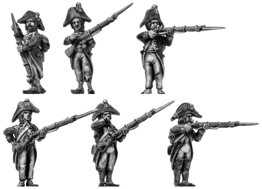 (100WFR007) Fusilier, bicorne, ragged uniform, firing line