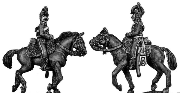 (100WFR116c) Mtd. Horse Artillerymen, hussar jacket, casque helmet