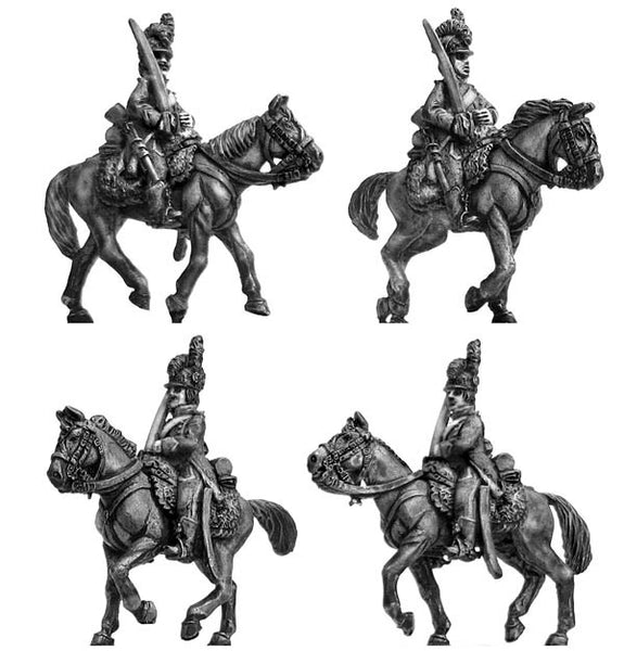 (100WFR151) Chasseurs a Cheval, at rest, tailed surtout coat